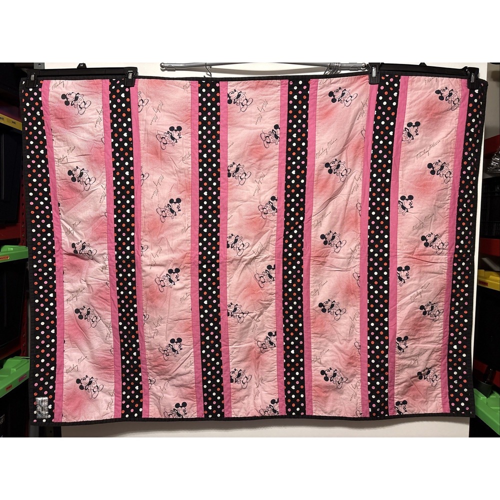 Project Linus Mickey Mouse Bed Crib Quilt Blanket  50 X38